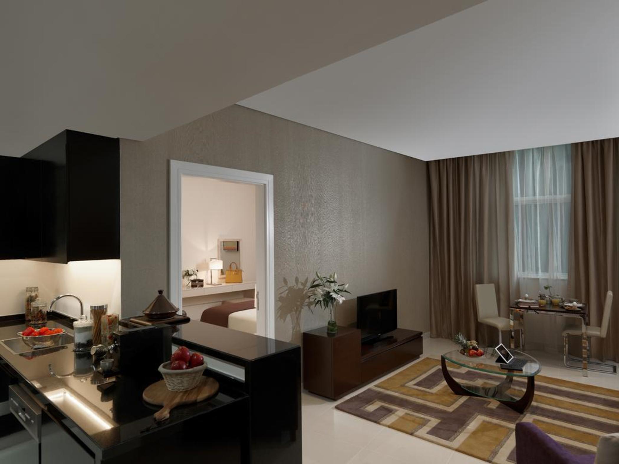 Damac Maison Cour Jardin Dubai Exterior foto A 3D rendering of a living room